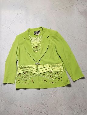 FIFTH SUNDAY Lime Green Embellished Women's Blazer. Size 16.Excellent  Condition